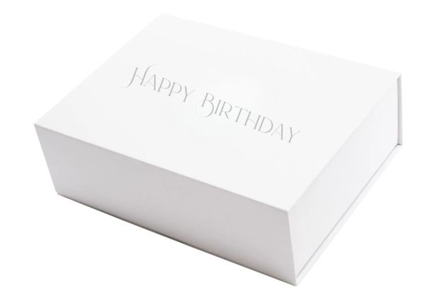Geschenkbox "Happy Birthday" versch. Farben und Größen Geschenkbox "Happy Birthday" versch. Farben und Größen