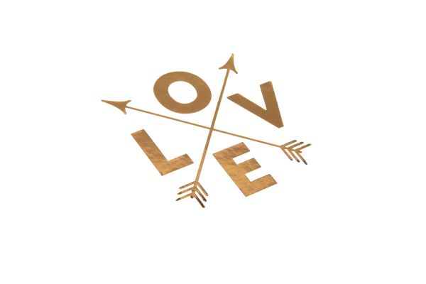 "Love" - gold 1007VL-053x