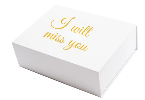 Geschenkbox "I will miss you " versch. Farben und Größen 1007M20_ Geschenkbox "I will miss you " versch. Farben und Größen 1007M20_