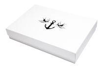 Stülpfaltschachtel  "Anker" 33x22x6/4 cm schwarz