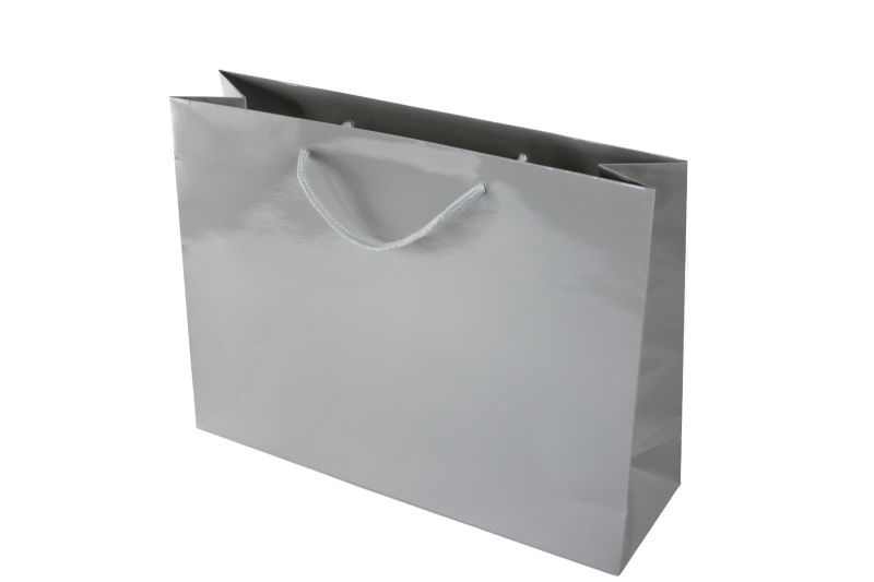 Papier-Tragetasche "Melbourne" in versch. Farben u. Größen glänzende Optik, Baumwollkordel 5107CL 