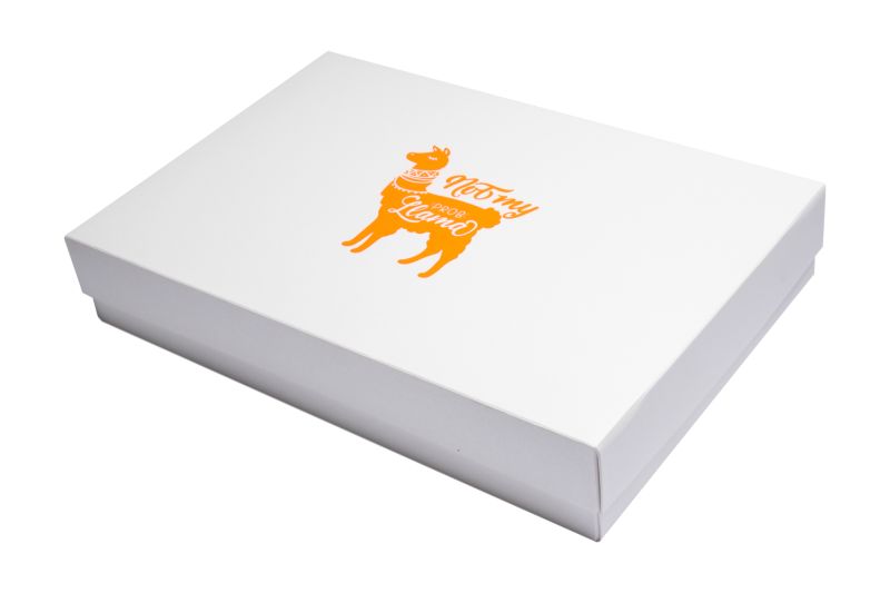 Stülpfaltschachtel "Lama" 33x22x6/4 cm weiss-037 5105LW33-037x