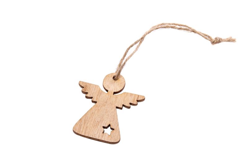 Holz-Anhänger "Engel" mit Band aus Jutematerial 2019_ENGEL