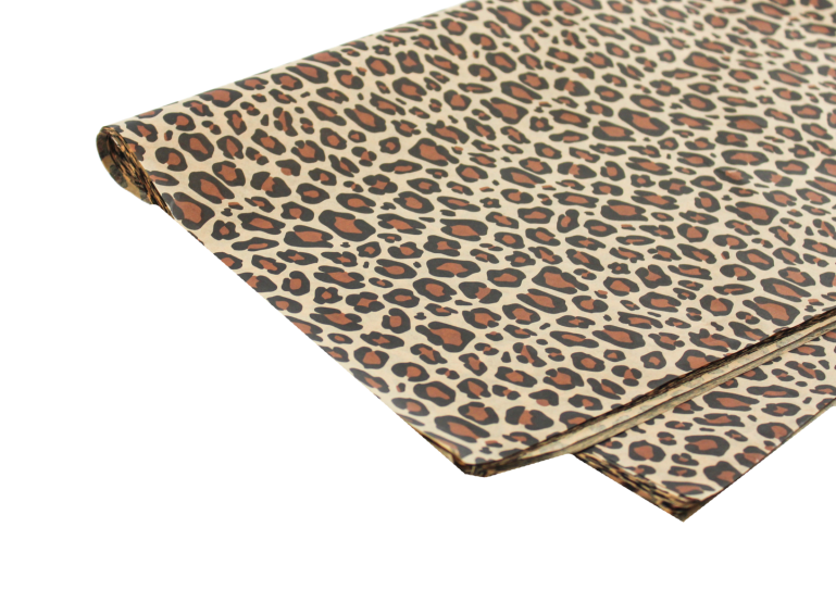 Seidenpapier "Leopard" farbiger Streudruck Leopardmotiv 50x76cm 2107M50-013