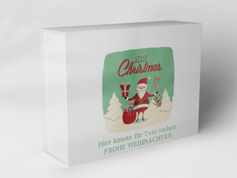 Geschenkbox "Weihnachtsmann und Tannenbäume" 1007_08_0007 