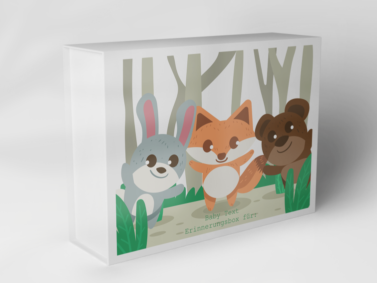 Geschenkbox "Waldtiere mit Hase Fuchs Bär" 1007_01_0004 