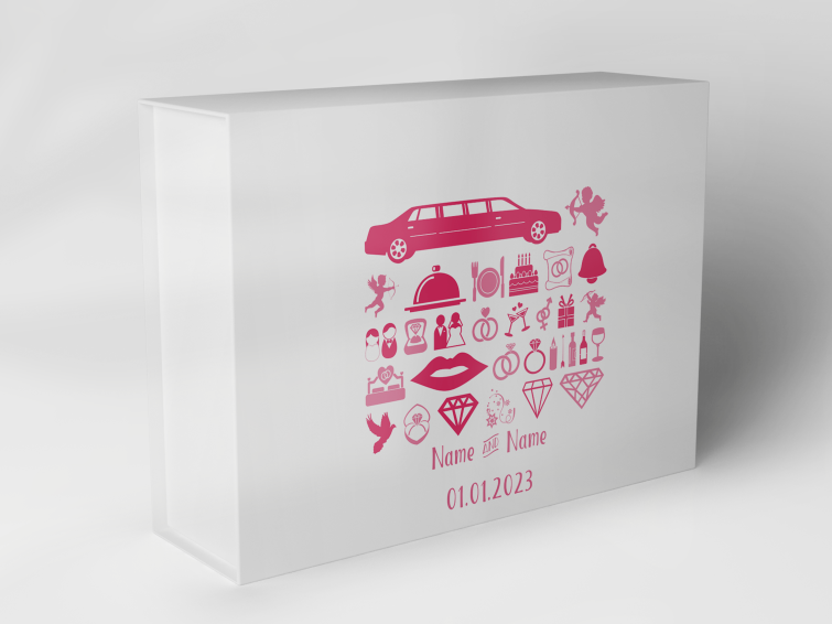 Geschenkbox "Hochzeitssymbole und Limousine" 1007_05_0026 