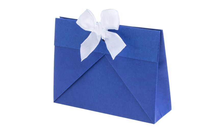 Papier-Geschenktasche "Dortmund" 8x3x6 cm durchgefärbtes Papier Auslaufartikel 3107L