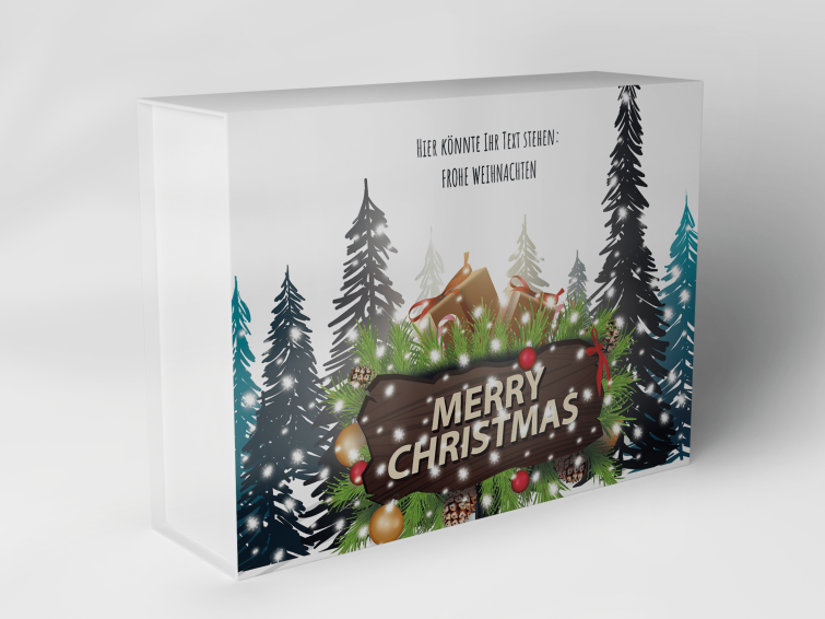 Geschenkbox "Weihnachtsbäume und Tannengrün" 1007_08_0075