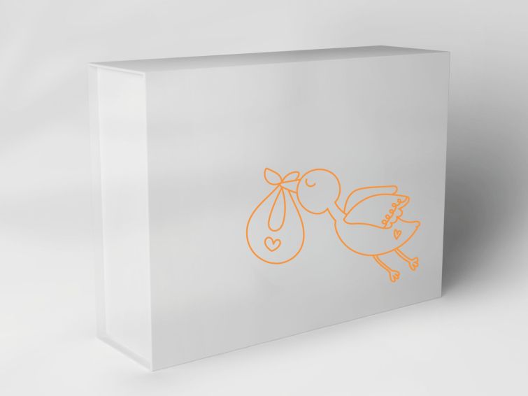 Geschenkbox "Storch mit Bündel" 1007M13_ 