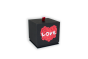 Würfelklappbox "Love" rot 1007L12034 