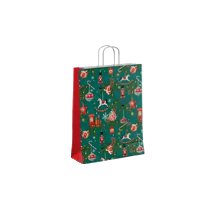 Papier-Tragetaschen Weihnachtsmotiv "Weihnachten26" gedrehte Papierkordel 18x8x22 cm Papier-Tragetaschen Weihnachtsmotiv "Weihnachten26" gedrehte Papierkordel 18x8x22 cm