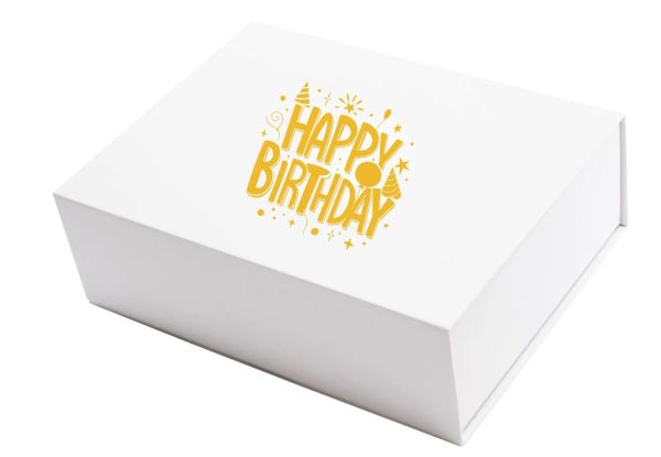 Geschenkbox "Happy Birthday" versch. Farben und Größen Geschenkbox "Happy Birthday" versch. Farben und Größen