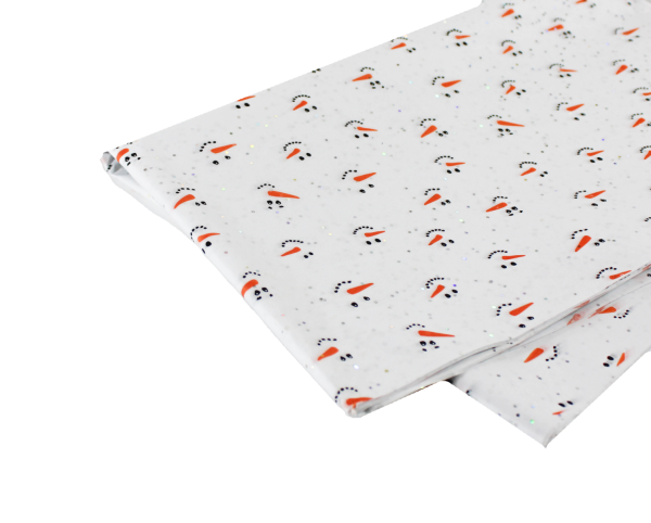 Seidenpapier Weihnachtsmotiv "Ahlbeck" weiß Streudruck farbig Schneemann 50x76 cm 2107M50-001 Seidenpapier Weihnachtsmotiv "Ahlbeck" weiß Streudruck farbig Schneemann 50x76 cm 2107M50-001