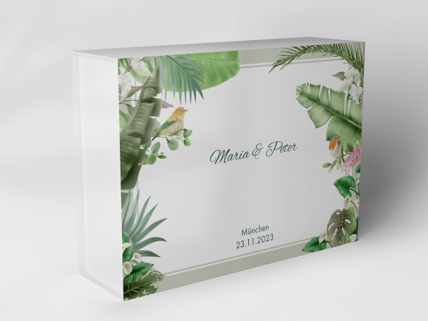 Geschenkbox "Tropische Blätter und Vögel" 1007_05_0002 