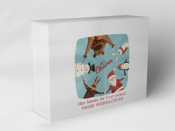 Geschenkbox "Weihnachtstiere und Santa" 1007_08_0006 