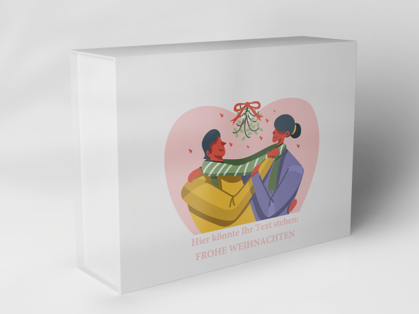 Geschenkbox "weihnachtliches Paar unter Mistelzweig" 1007_08_0025 