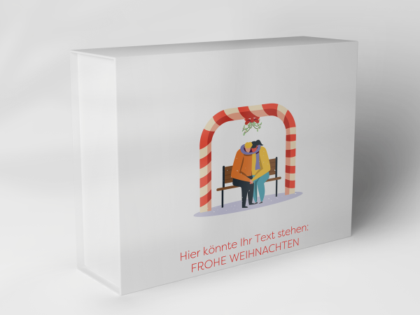 Geschenkbox "Weihnachtskuss unter Mistelzweig" 1007_08_0024 