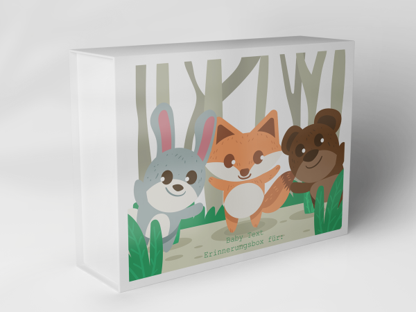 Geschenkbox "Waldtiere mit Hase Fuchs Bär" 1007_01_0004 