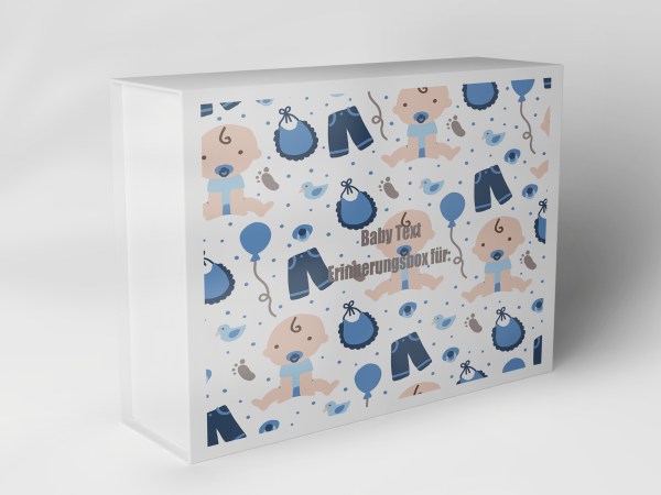 Geschenkbox "Babymuster in Blau" 1007_01_0009 