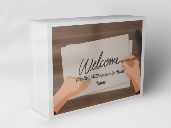Geschenkbox "Willkommen Team Handschrift" 1007_07_0008 Geschenkbox "Willkommen Team Handschrift" 1007_07_0008
