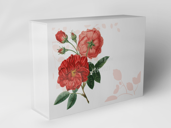 Geschenkbox "rote Blumen und Blätter" 1007_05_0018 