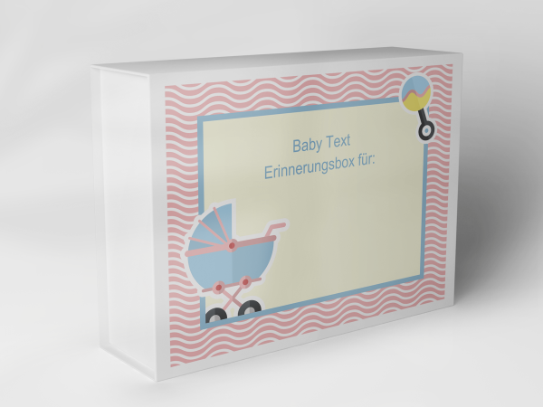 Geschenkbox "Kinderwagen und Streifen" 1007_01_0019 