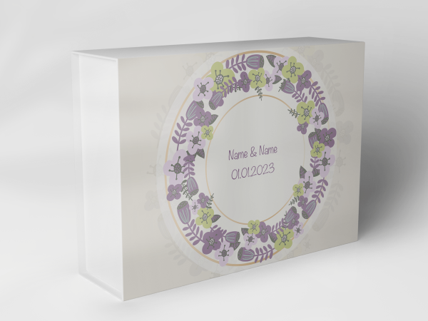 Geschenkbox "Blumenkranz in Lila und Grün" 1007_05_0038 