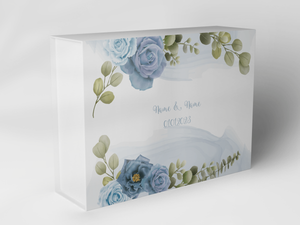 Geschenkbox "Blaue Blumen und Eukalyptus" 1007_05_0054 