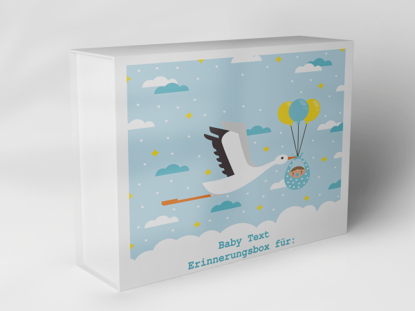 Geschenkbox "Storch mit Babyballon" 1007_01_0031 