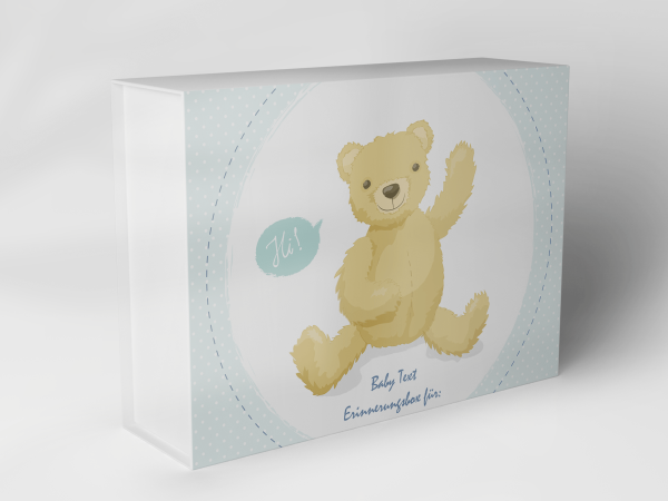 Geschenkbox "Teddybär mit Punkten" 1007_01_0032 
