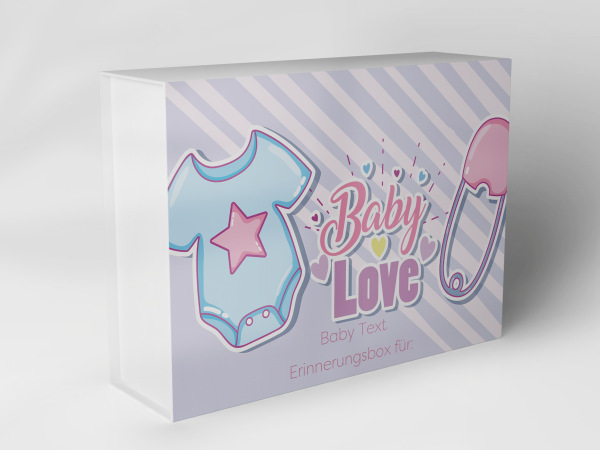 Geschenkbox "Baby Love Streifen er Zubehör" 1007_01_0034 