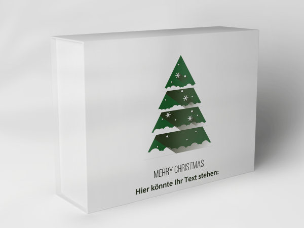 Geschenkbox "Weihnachtsbaum und Schneeflocken" 1007_08_0036 