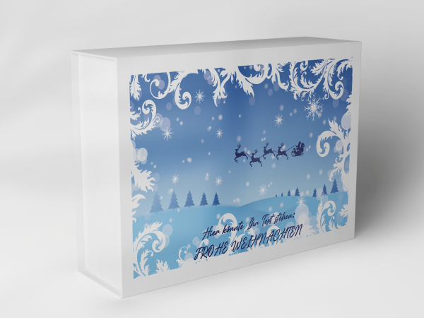 Geschenkbox "Weihnachtslandschaft mit Rentieren" 1007_08_0047 