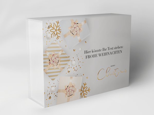 Geschenkbox "Weihnachtsschleifen Schneeflocken" 1007_08_0049 