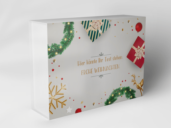 Geschenkbox "Weihnachtskranz und Geschenke" 1007_08_0051 