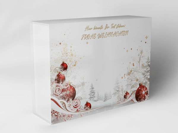 Geschenkbox "Weihnachtskugeln und Schneeflocken" 1007_08_0065 