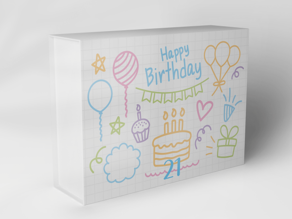 Geschenkbox "Geburtstagsballons Kuchen Sterne" 1007_04_0048 