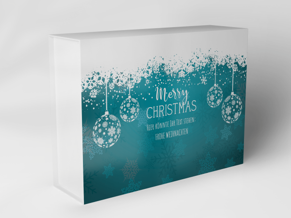 Geschenkbox "Weihnachtskugeln und Schneeflocken" 1007_08_0071 