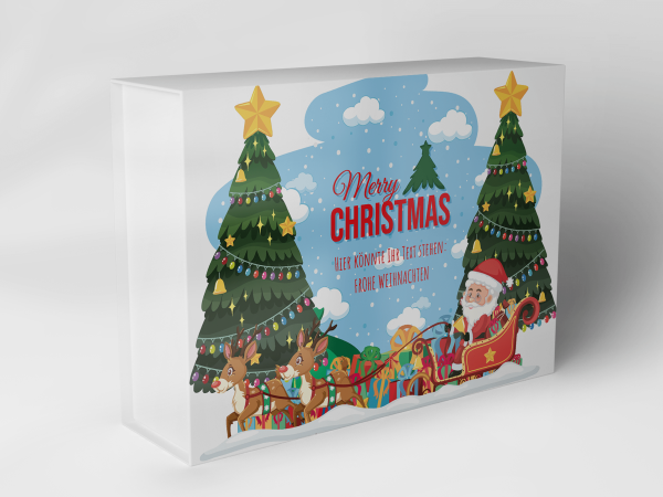 Geschenkbox "Weihnachtsmann und Rentiere" 1007_08_0074 