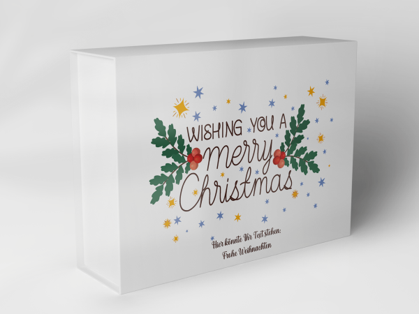 Geschenkbox "Weihnachtssterne und Blätter" 1007_08_0079 