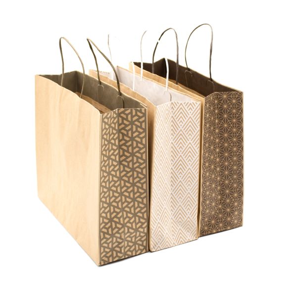 Papier-Tragetasche "Wenden" in versch. Farben, gedrehte Papierkordel, Randumschlag Auslaufartikel! 3707W32 