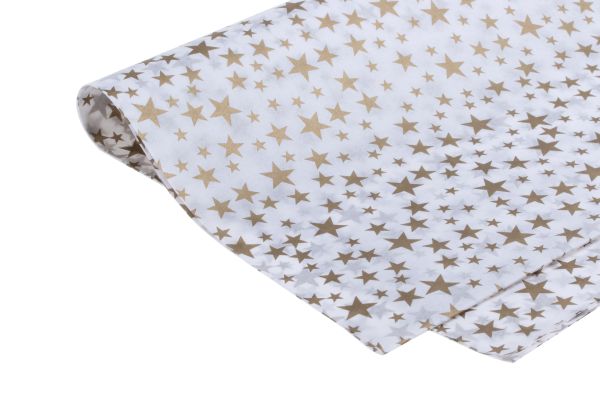 Seidenpapier Weihnachtsmotiv "Münster" weiß Streudruck gold Sterne 50x76 cm 2107M50-1045 Seidenpapier Weihnachtsmotiv "Münster" weiß Streudruck gold Sterne 50x76 cm 2107M50-1045