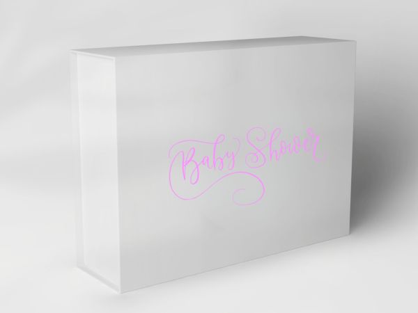 Geschenkbox "Baby Shower Schriftzug" 1007M9_ Geschenkbox "Baby Shower Schriftzug" 1007M9_