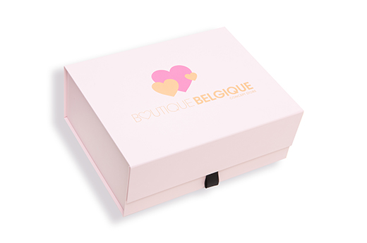 Rosa Magnetbox mit goldener Schrift - Neuproduktion Magnetboxen