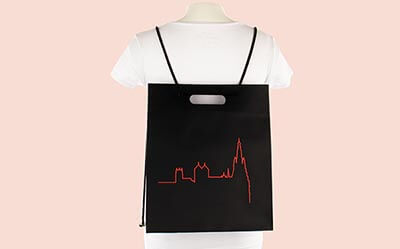 papiertragetasche als rucksack bedrucken